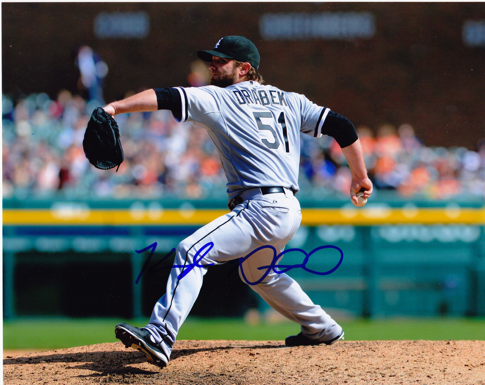 KYLE DRABEK CHICAGO WHITE SOX ACTION SIGNED 8x10