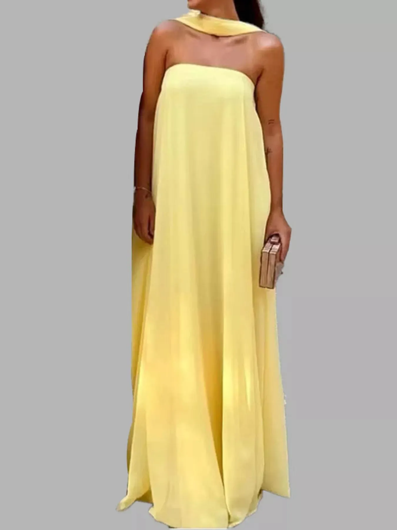 Full Size Tube Flowy Maxi Dress Plus Size mysite idetrend