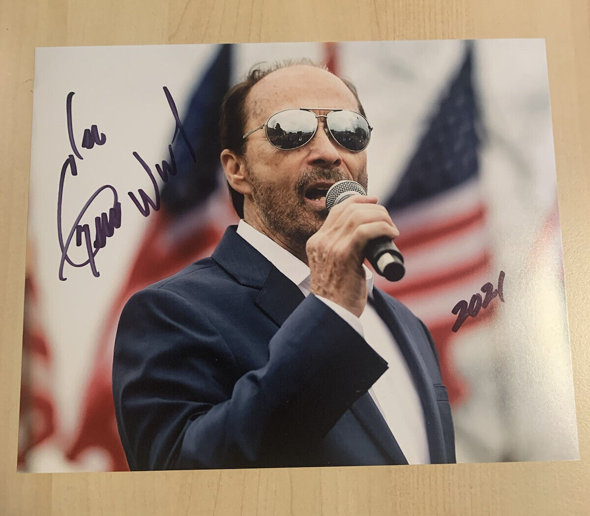 LEE GREENWOOD HAND SIGNED 8x10 Photo Poster painting COUNTRY MUSIC STAR LEGEND AUTOGRAPHED COA