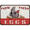 Drawing Chicken Eggs - Vintage Metal Signs - 30*40cm - Farm
