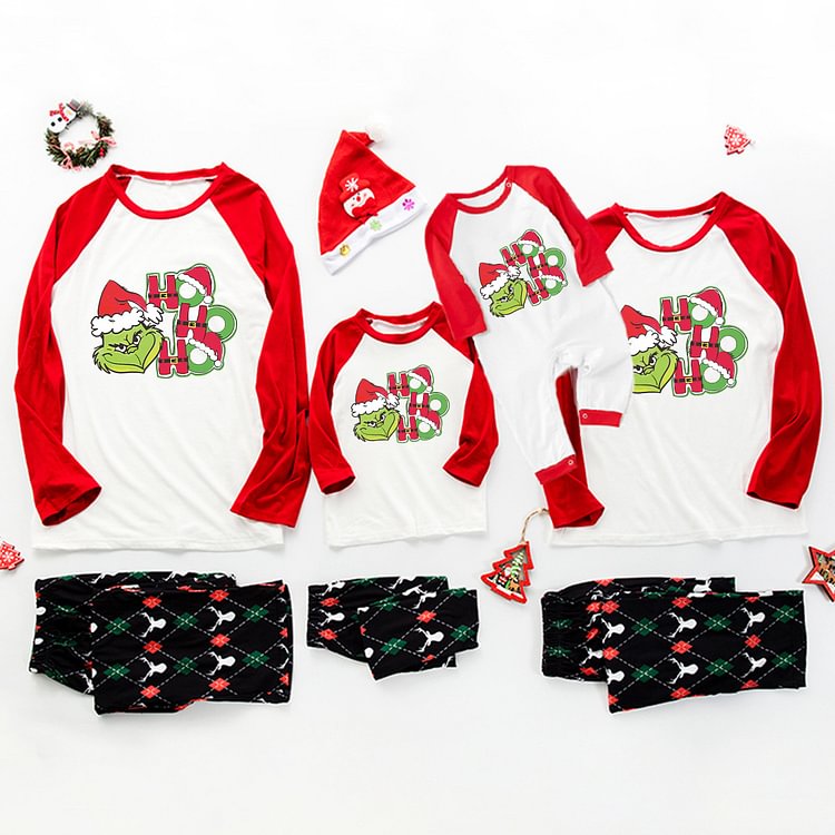 Family Christmas Elf Print Pajamas Sets