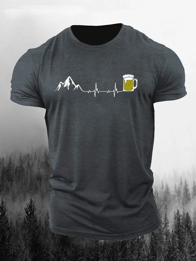 Mountain Beer Printed Men's T-Shirt in  mildstyles