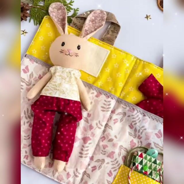 Sewing Soft Bunny With Bag Template Set - With Instructions