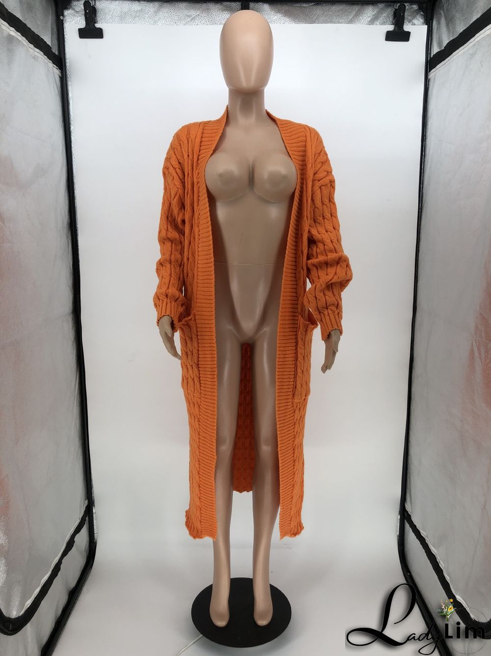 Women Winter Long Sleeve Plush Long Sweater Jacket