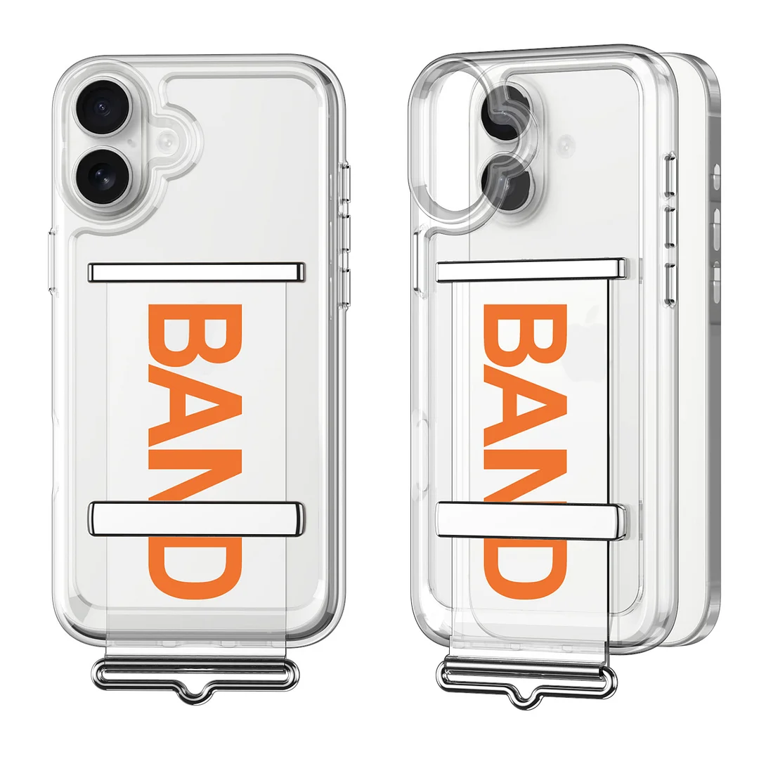 Suitable for iPhone 16 wristband bracket transparent mobile phone case