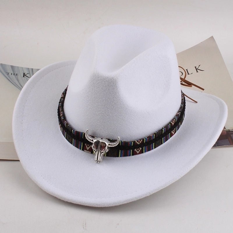 Spring And Summer Style Woolen Cloth Cowboy Hat Men And Women Couples Ethnic Style Roll-up Hat Sunshade Hat Jazz Hat