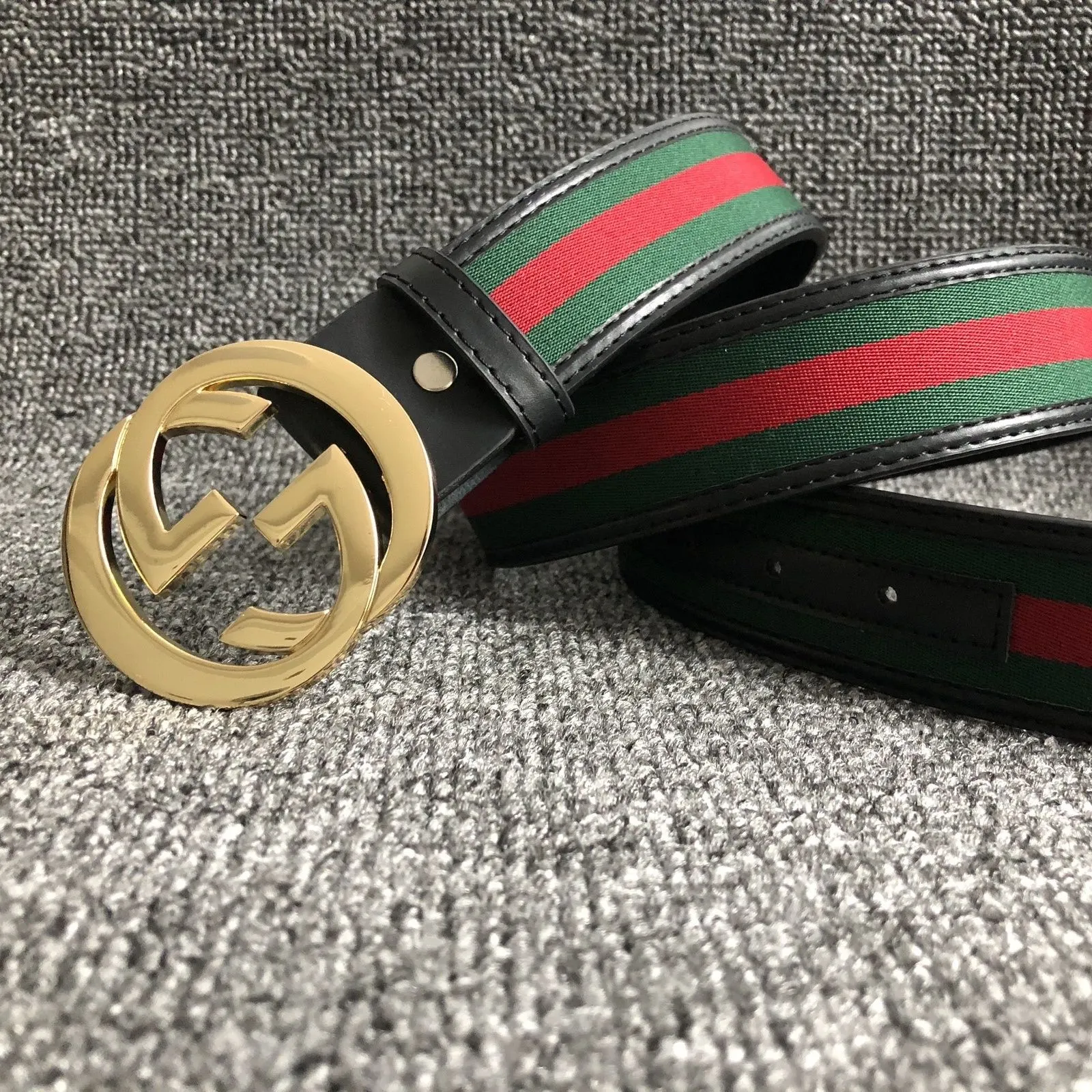 New Men's Canvas Striped Leather Belt Casual Youth Student Versatile Korean Style Smooth Jeans Waist Belt