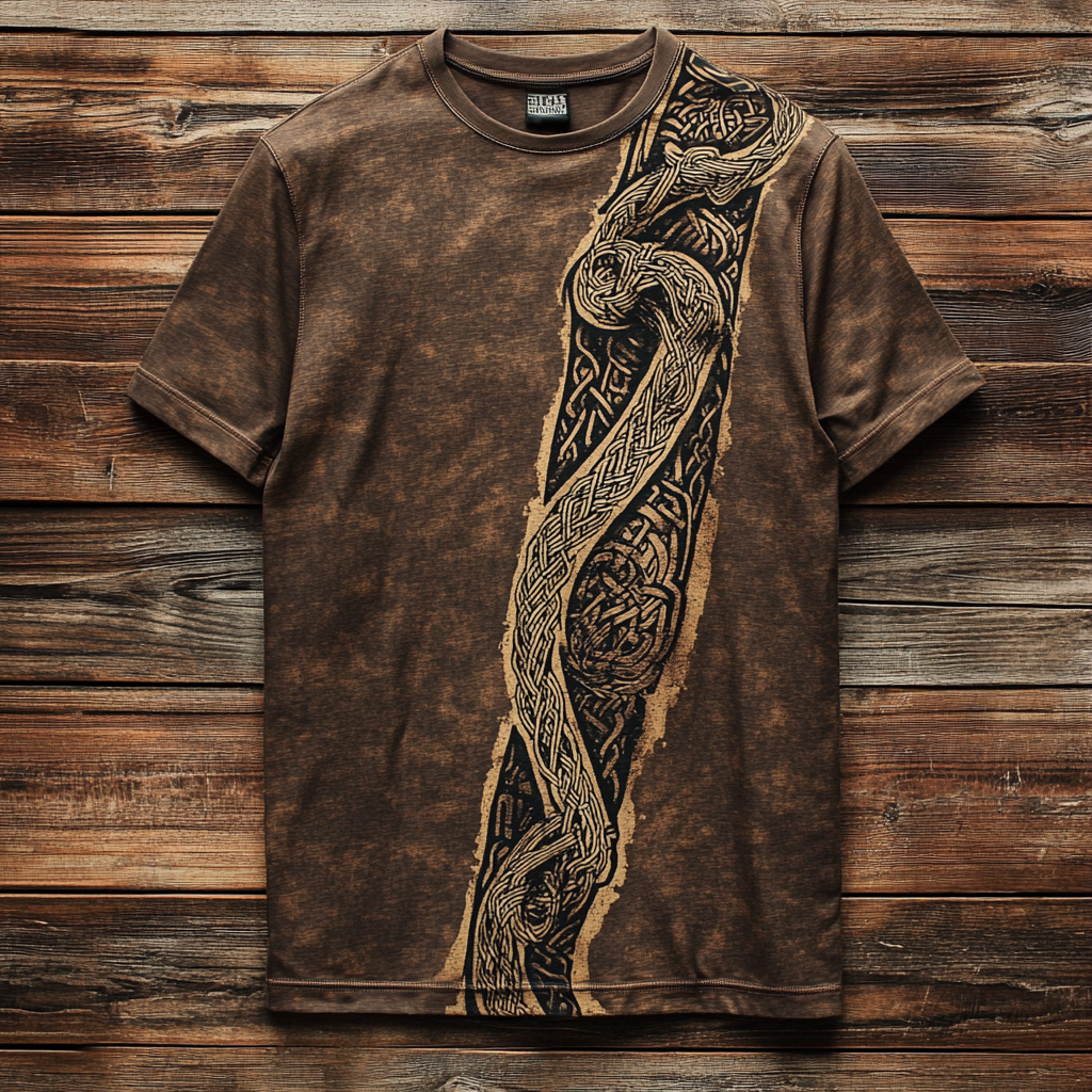 Men's Viking Jormungandr Knot Vintage Print T-shirt / Rvogue / Rvogue