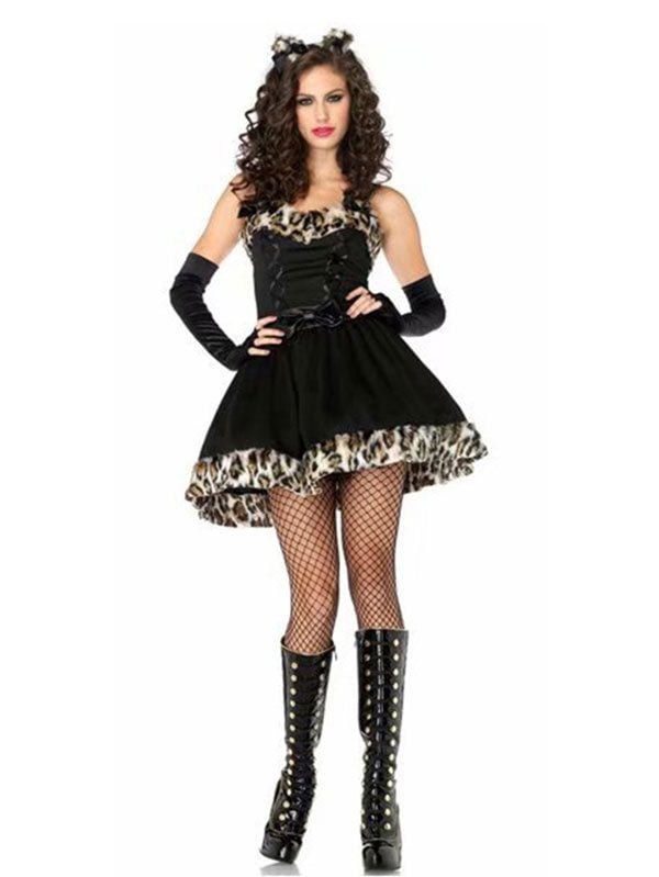 Wild Cat Dress Cosplay Costume Sexy Halloween Costume-elleschic