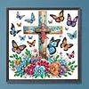 Croix papillon en forme sp&eacute;ciale 5D perforatrice partielle, diamants, dots, kits d&rsquo;art pr&eacute;cieux pour adultes, d&eacute;butants, d&eacute;coration int&eacute;rieure, peintu