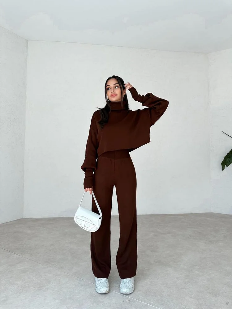 Turtleneck Glove Knit Suit