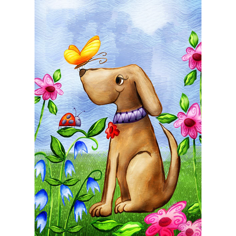 

30*40CM Round Drill Diamond Painting-Vibrant Flower, 501 Original