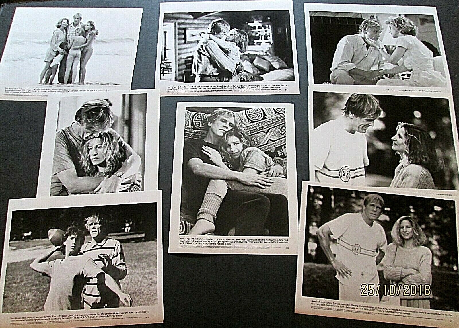 BARBARA STREISAND,NICK NOLTE (PRINCE OF TIDES) ORIG,1991 MOVIE Photo Poster painting SET *