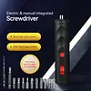 Cordless Electric Screwdriver with 12-Piece Bit Mini Cordless Power Screwdriver Set USB-C Rechargeable for Furniture Assembly Electronics Repair DIY