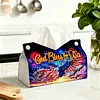 Diamond Painting PU  God Bless America Tissue Box Tissue Holder