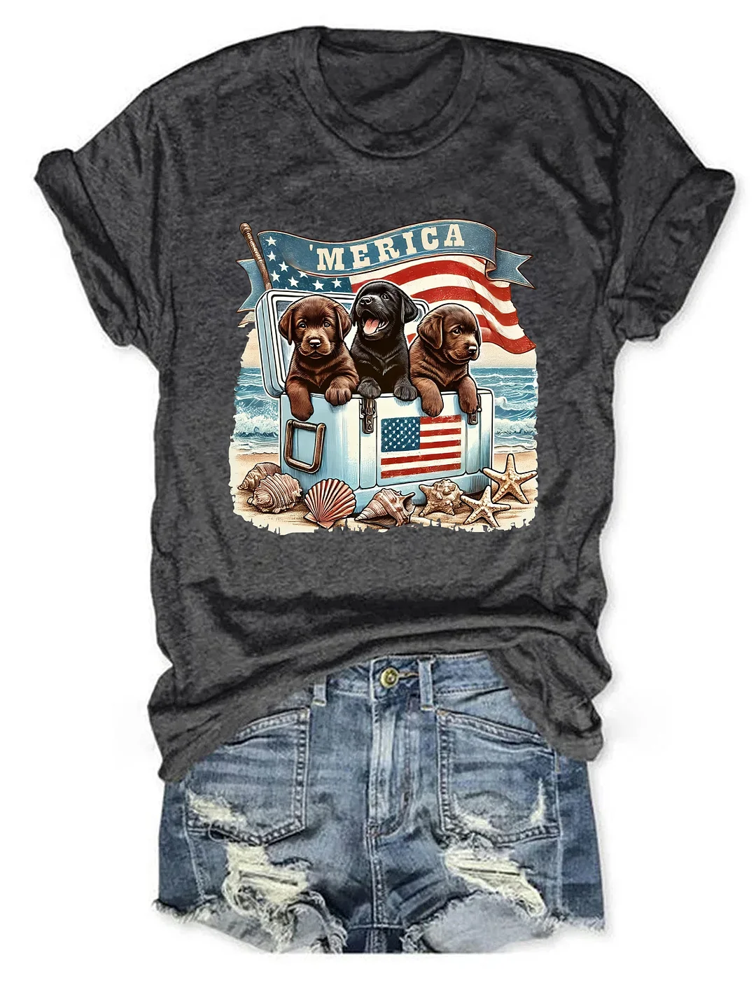 Patriotic Labrador T-shirt