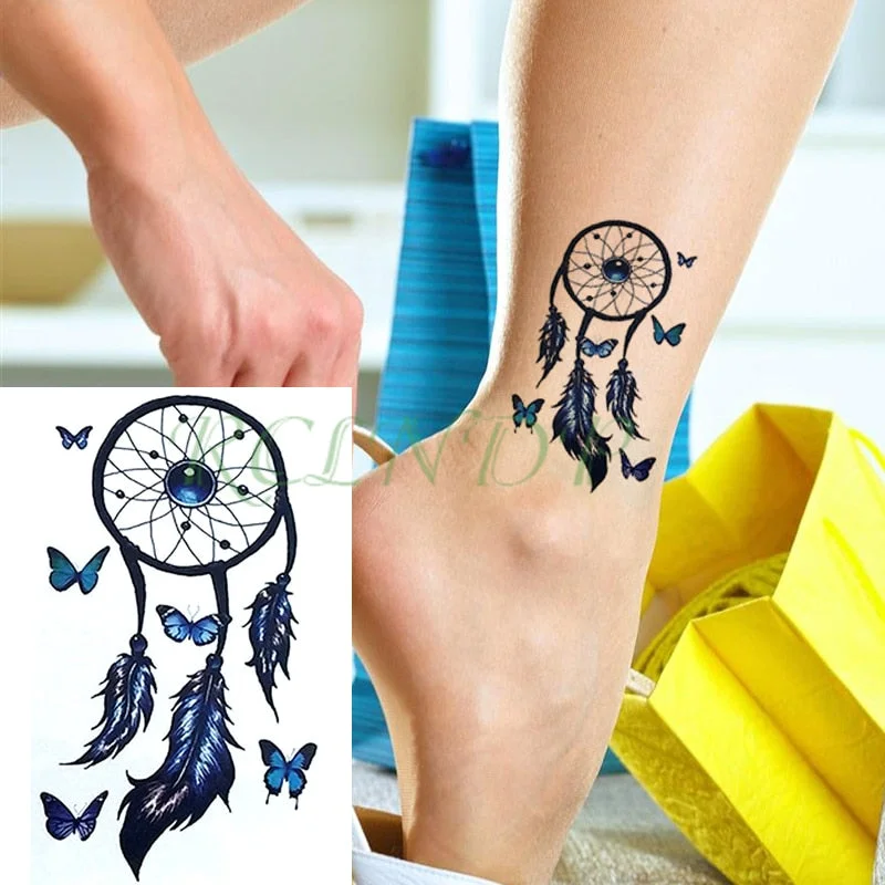 Water Transfer Tattoo cute lavender green red flowers Leavesl tatoo Waterproof Temporary fake Tatto for adults kid 10.5*6cm