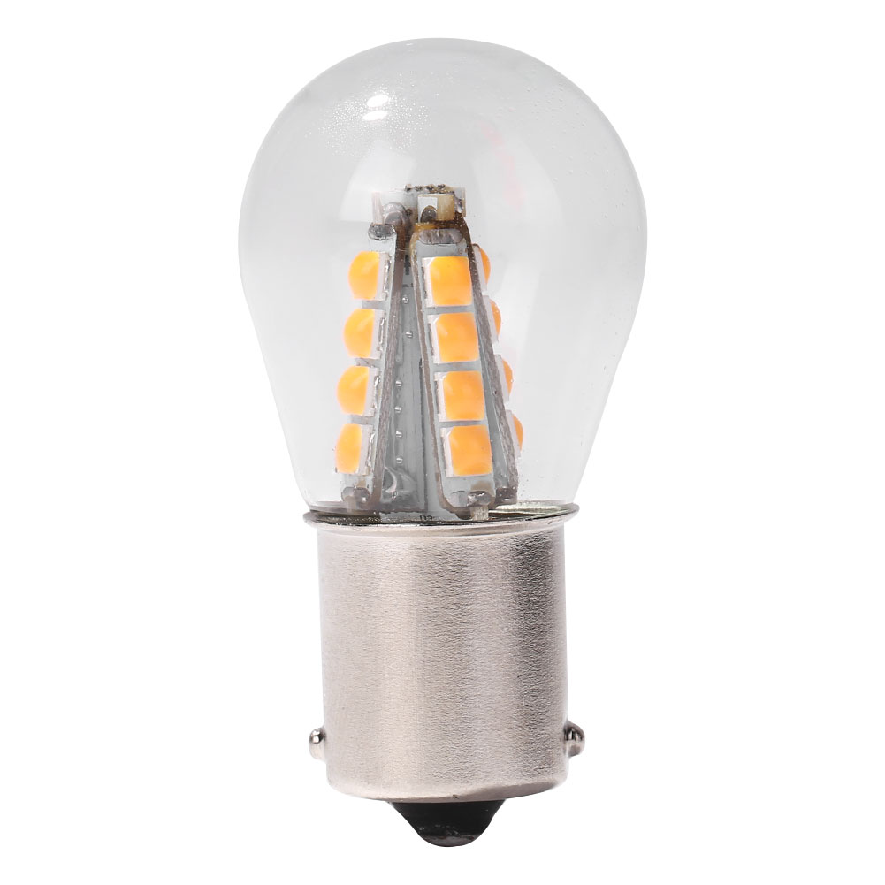 

LED Car Bulb 1156 BA15S 3030 SMD 3W Glass Turn Signal Light Bulb, Yellow, 501 Original