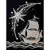 DIY Pearl Painting Sailboat for Home Wall Decor with Frame(40x30cm)