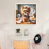 Toilet Puppy-11CT Stamped Cross Stitch 40*40cm/15.75*15.75in tapestrymarket