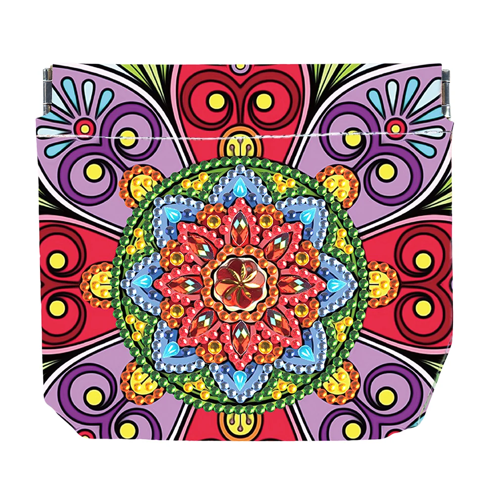 DIY Mandala PU Partial Special Shaped Diamond Painting Wallet Gifts for Women