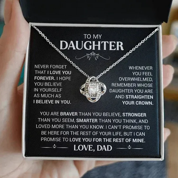 For Daughter - Love From Dad Love Knot Necklace