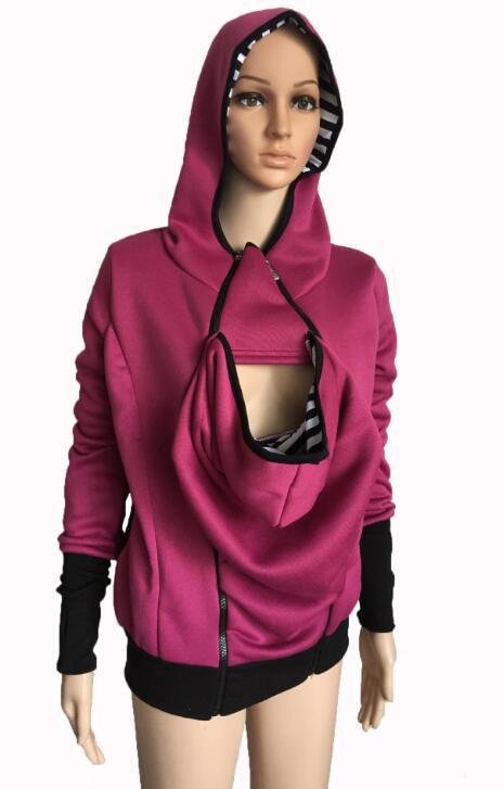 Multifunctional Three-in-one Kangaroo Hooded Women's Sweater Pouch Removable Hoodies