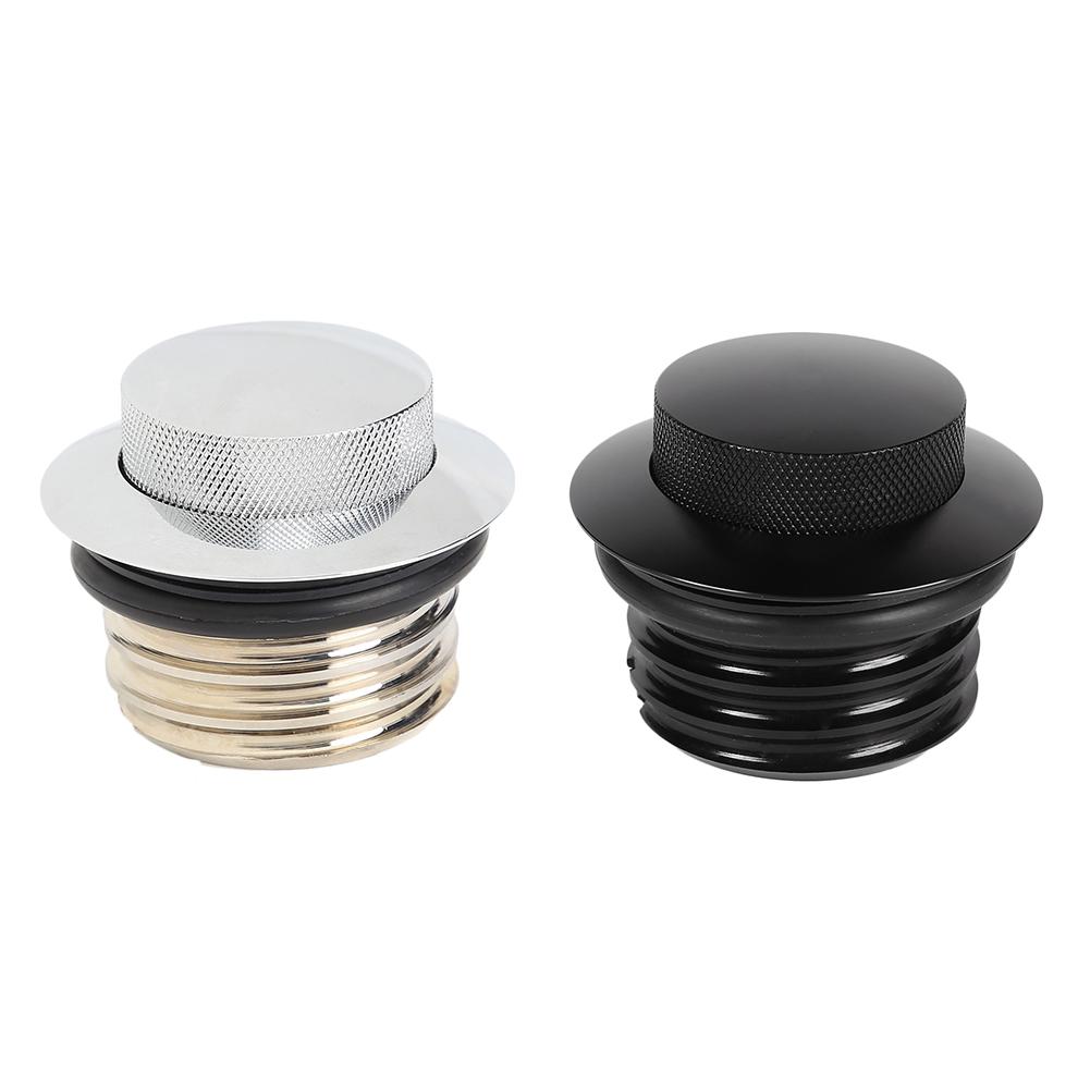 

CNC Aluminum Motorcycle Flush Press Fuel Tank Gas Cap Cover for Harley, Black, 501 Original