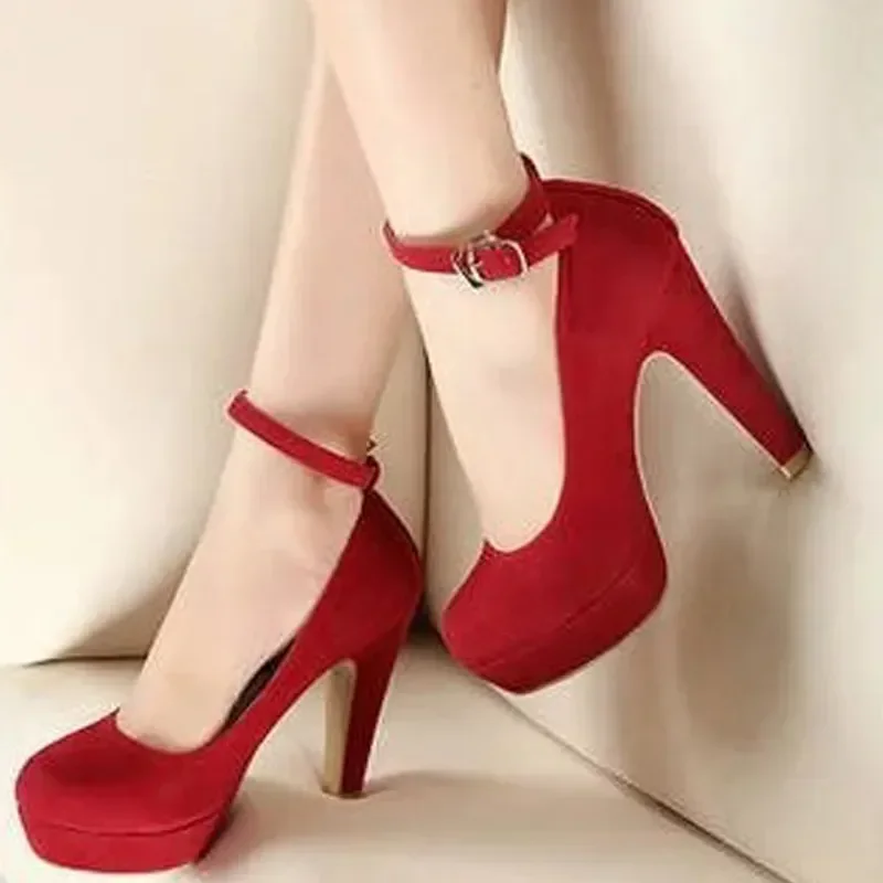 Tanguoant Tanguoant High Heel Wome Shoe Spring New Thick Heel Work Shoes Versatile High Heel Shoes Black Fashion Women Shoe Zapatos Mujer