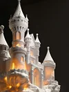 Medieval castle plaster touch aromatherapy lamp bedroom bedside atmosphere diffuser night light ornaments
