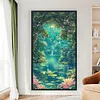 Moonlight Over Lotus Pond-14CT Stamped Cross Stitch 40*70cm/15.75*27.56in(Big Size) tapestrymarket