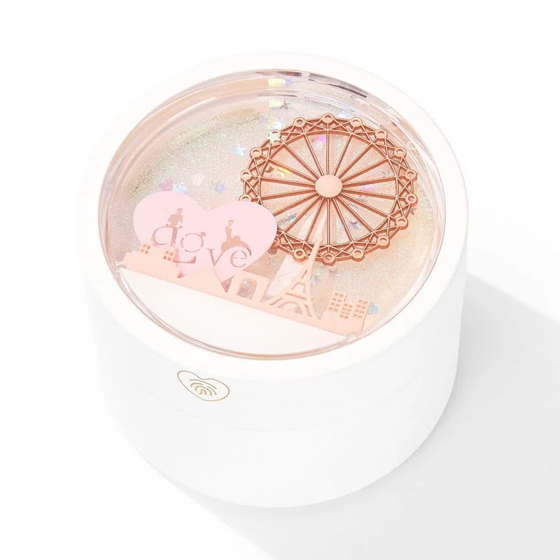 Quicksand Ferris Wheel Scene Sensor Light Jewelry Box 
