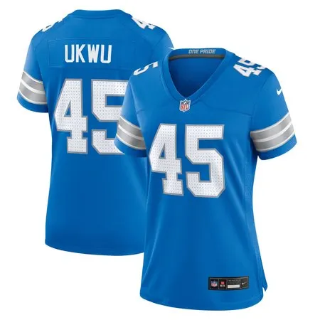 Women's Detroit Lions Isaac Ukwu   Blue Game Jersey
