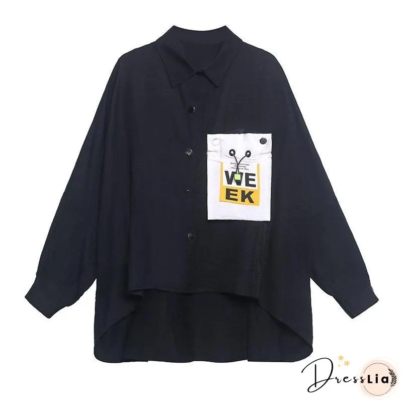 Italian White Batwing Sleeve Cotton Pockets Blouses