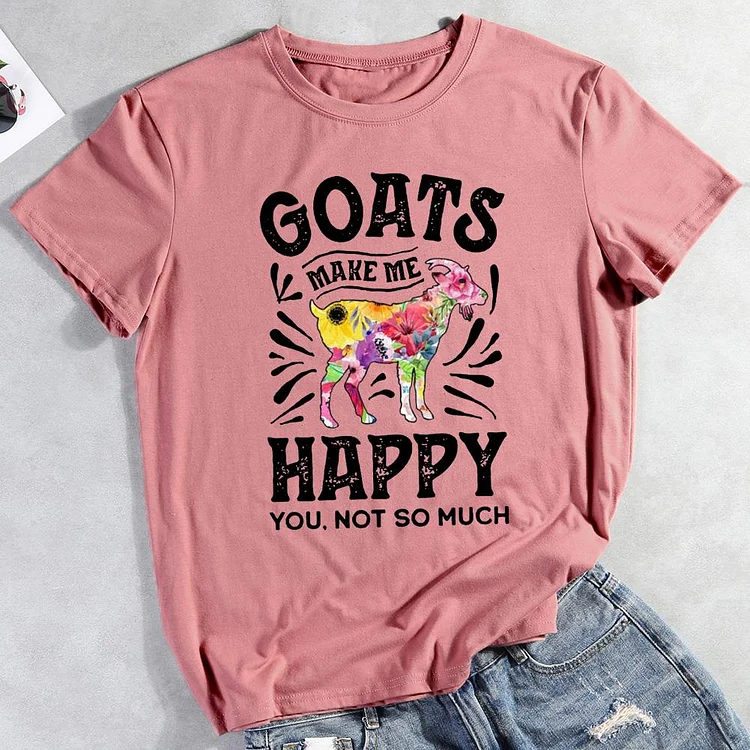 PSL - Goats Make Me Happy T-Shirt Tee -012332