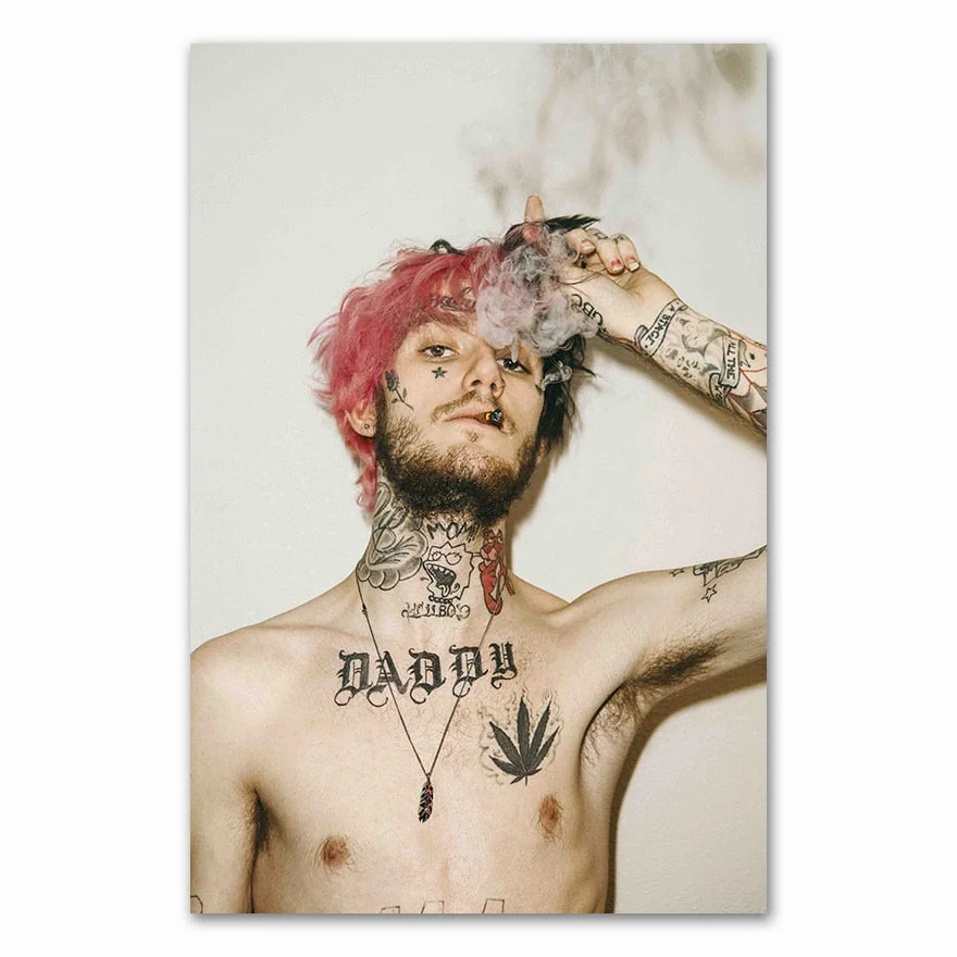 Wall Art Modular Hd Printed Pictures Nordic Style  Rapper Lil Peep Painting Modern Canvas For Living Room Home Decoration