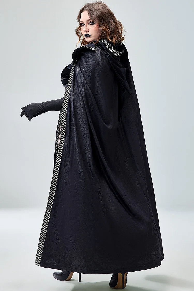 Xpluswear Design Plus Size Halloween Costume Gothic Black Velvet Witches Maxi Dress (Without Gloves)Ships 24h - Xpluswear.com Xpluswear Design Plus Size Halloween Costume Gothic Black Velvet Witches Maxi Dress (Without Gloves)Ships 24h - Xpluswear.com