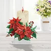【Clearance Sale】DIY White Cles Red Flowers-Diamond Painting Ornaments（Single-Sided)