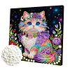 Cat Art Diamond Painting Kit for Adults Home Decor 25x25cm With Frame