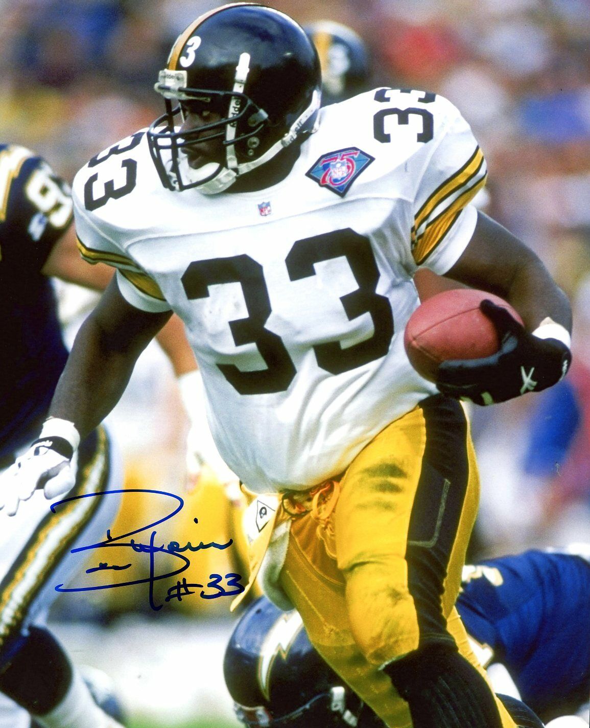 Bam Morris autographed 8x10 Pittsburgh Steelers In Person #6