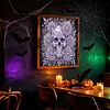 Partial Drill 5D Diamond Painting Kit Skull Abstract 30x30cm(Purple Skull)
