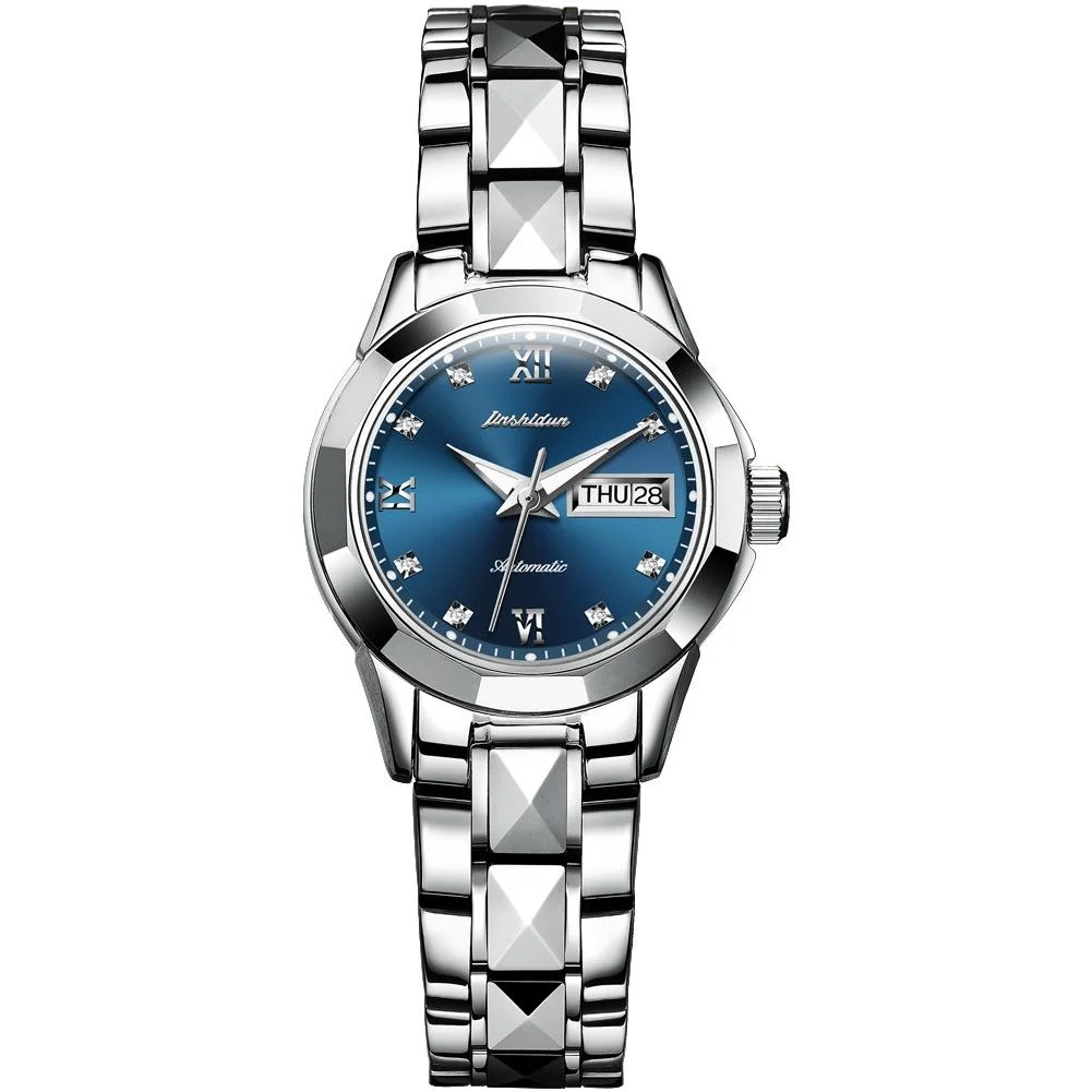 JIN SHI DUN 8813 Fashion Waterproof Luminous Automatic Mechanical Watch, Style:Women