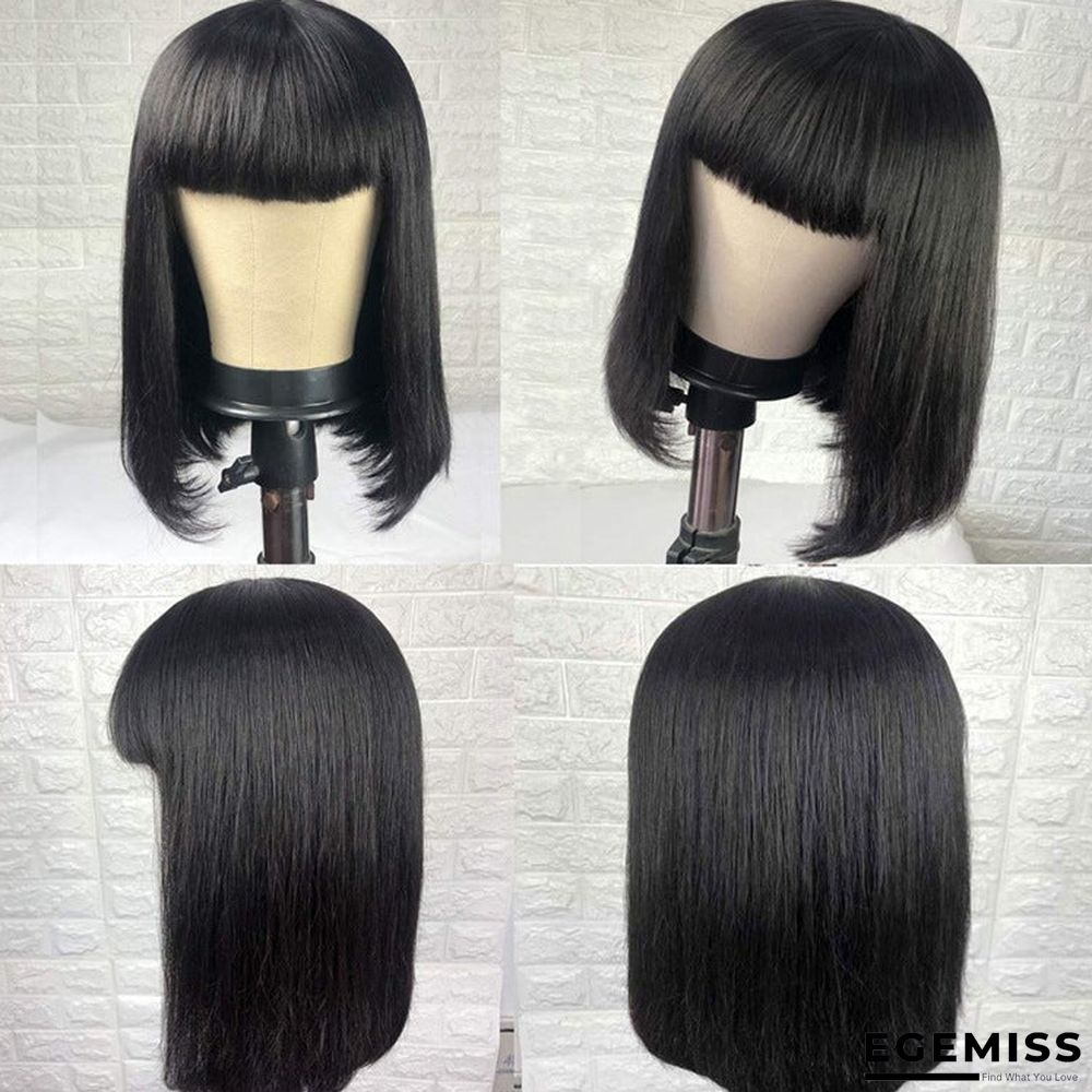 Human Hair Wig with Real Hair Bobo Hair Wig Natural | EGEMISS