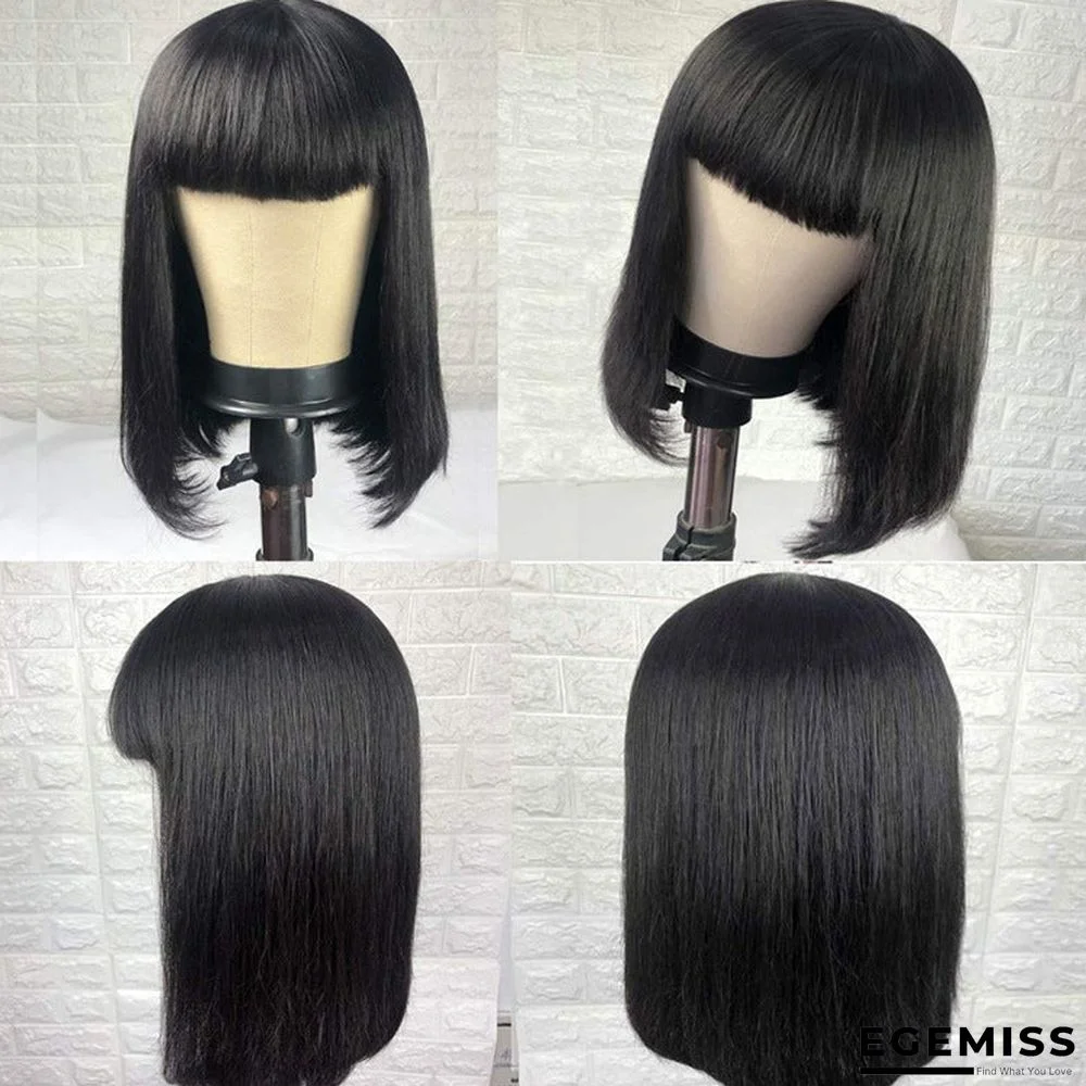 Human Hair Wig with Real Hair Bobo Hair Wig Natural | EGEMISS
