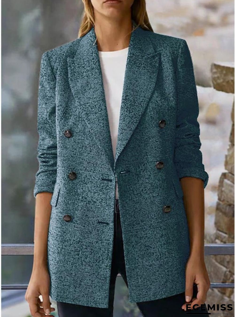 Double-breasted Loose-fitting Casual Blazer | EGEMISS