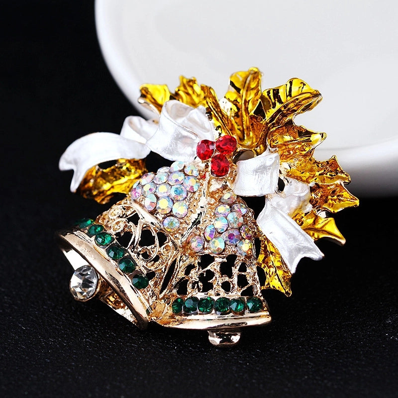 Elegant Pin Bell Alloy Inlay Rhinestones Women’s Brooches