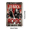 AC/DC - Panneaux en &eacute;tain m&eacute;tallique(20*30cm/30*40cm) - Musique