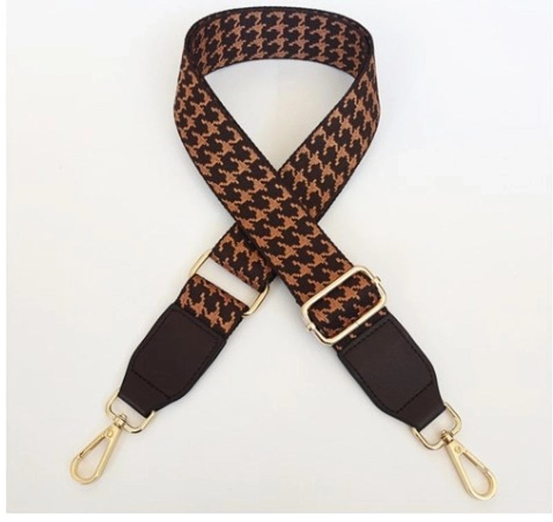 Houndstooth Shoulder Bag Accessory Strap Adjustable Wide Shoulder Strap Single Shoulder Crossbody Stylish Bag Accessories Color Package Strap