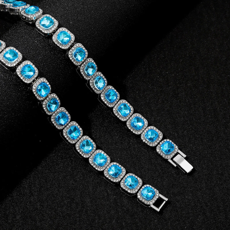 Casual Hip-Hop Solid Color Zircon Alloy Zinc Alloy Choker