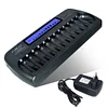 12-slot LCD Smart Battery Charger, Universal For No. 5 And No. 7, Self-Stop Power Display When Full, KTV Microphone